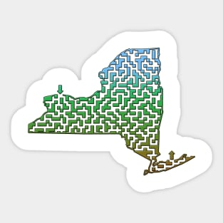 New York State Outline Maze & Labyrinth Sticker